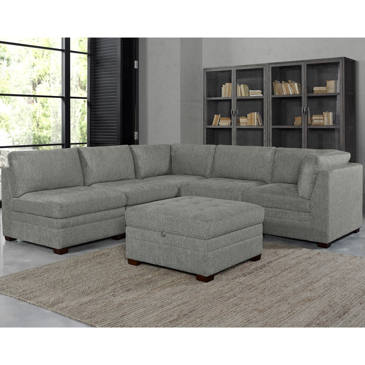 Thomasville Tisdale Light Grey 6 Piece Modular Fabric Sofa - Signature Retail Stores
