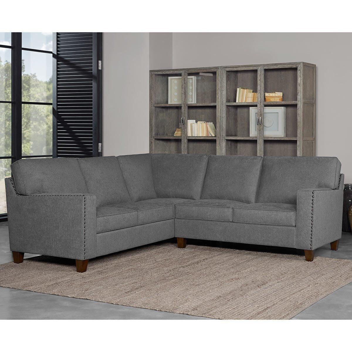 True Innovations Ellen Dark Grey Fabric Corner Sofa - Signature Retail Stores