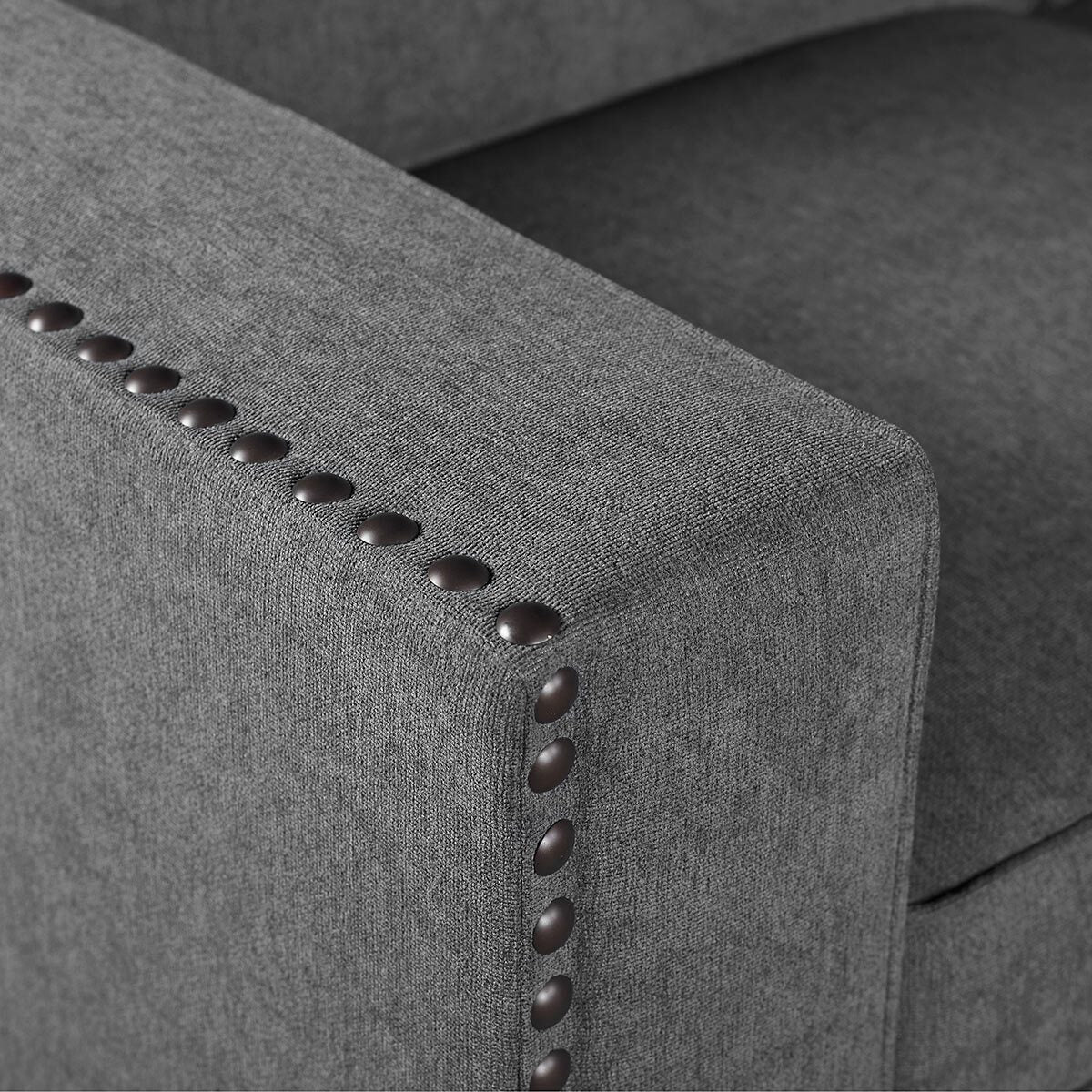 True Innovations Ellen Dark Grey Fabric Corner Sofa - Signature Retail Stores