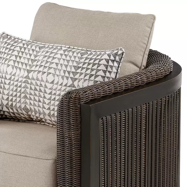 Agio Wellington 5 Piece Woven Fire Chat Set + Cover