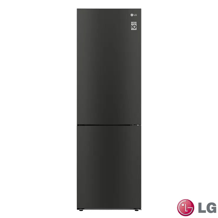 LG GBB61BLJEC, Fridge Freezer, E Rated in Black Steel