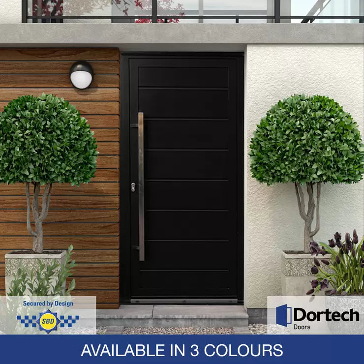 Dortech Malton Installed Aluminium Front Door with Pull Handle ...