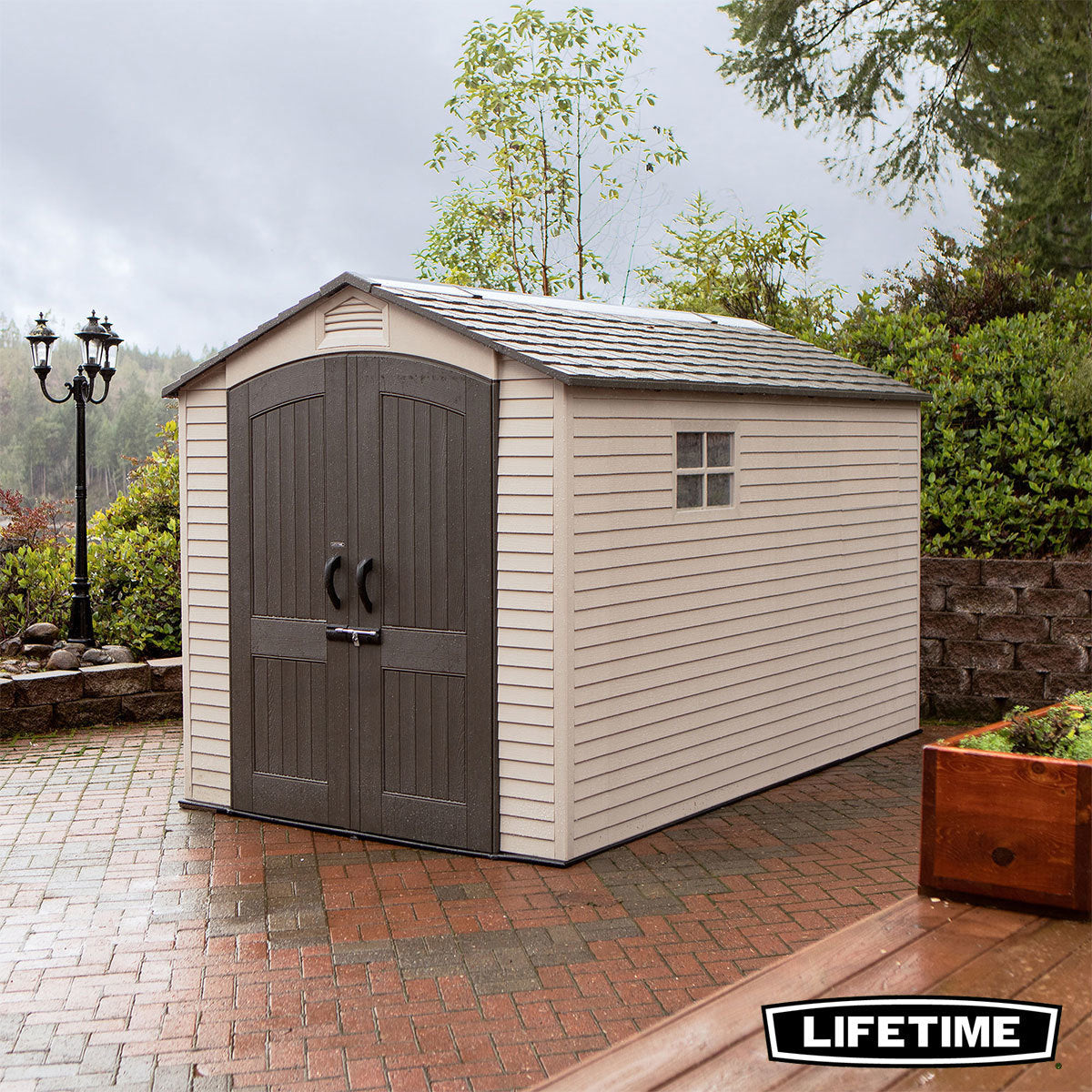 Lifetime 7ft x 12ft (2.1 x 3.6m) Outdoor Storage Shed - Model 60282