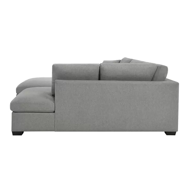 Thomasville Holmes Grey Fabric 3 Piece Sectional Sofa with Storage Ott