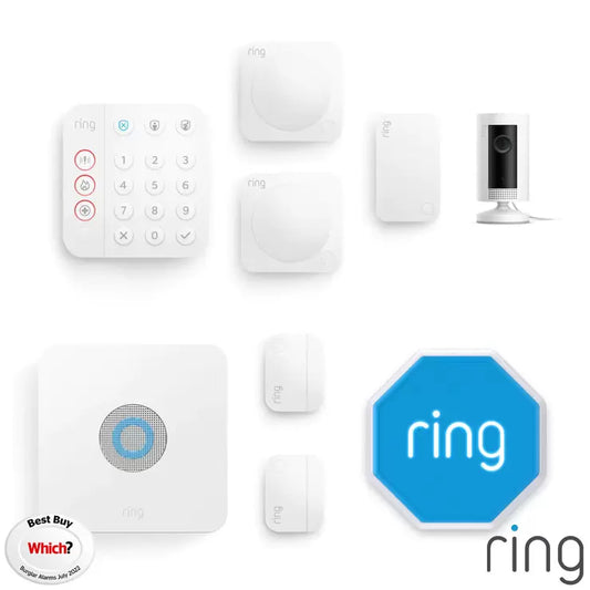 Ring 8pc Alarm Starter Kit Including Outdoor Siren with Indoor Camera