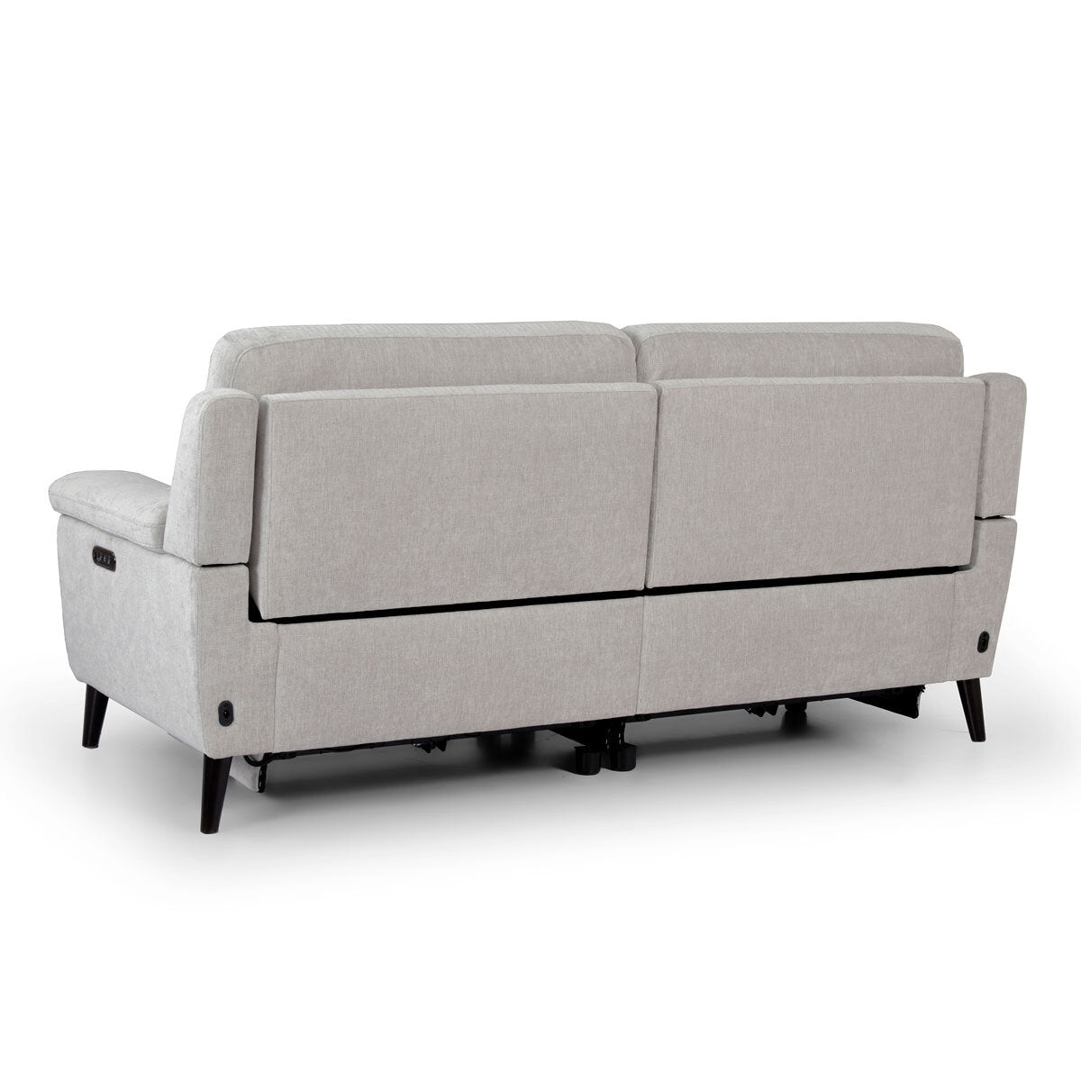 Grace Silver Fabric Power Reclining Large 2 Seater Sofa
