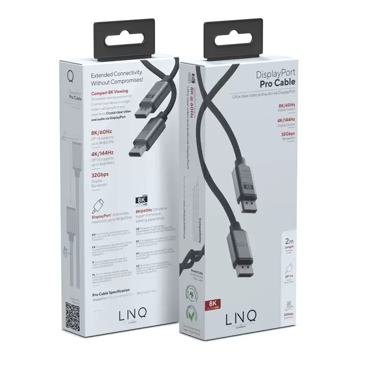 LINQ 8K/60Hz DisplayPort to DisplayPort Pro Cable 2m