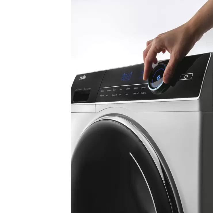 Haier I-Pro 7 Series WiFi Connected HW100-B14979U1, 10kg, 1400rpm Washing Machine, A Rated in White
