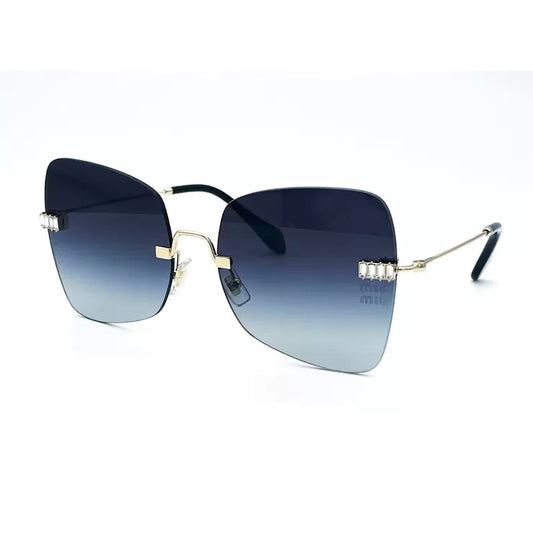 Miu Miu Women's Gold Sunglasses With Grey Lenses, SMU50W ZVN-5D1