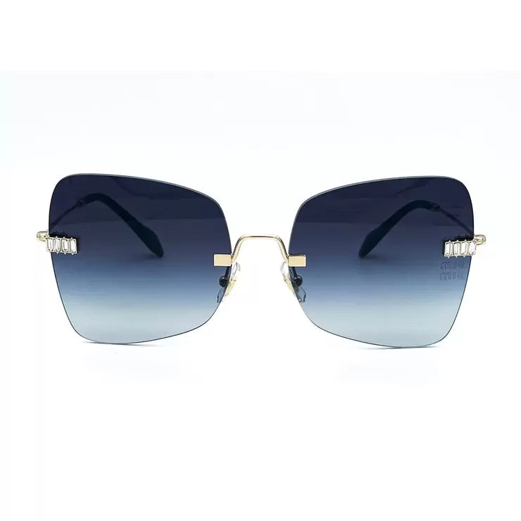 Miu Miu Women's Gold Sunglasses With Grey Lenses, SMU50W ZVN-5D1
