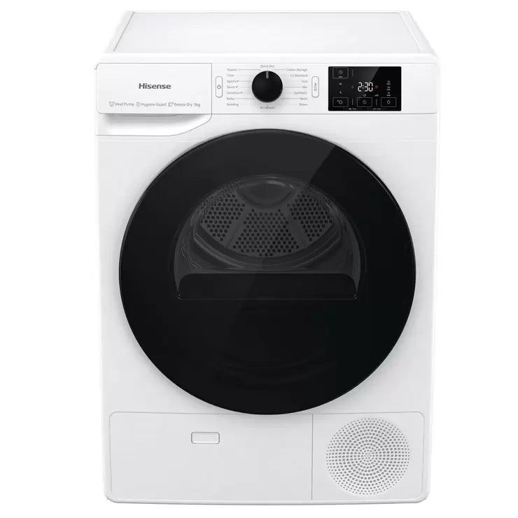 Hisense Dhge904, 9kg, Heat Pump Dryer, A++ Rated In White – Signature 