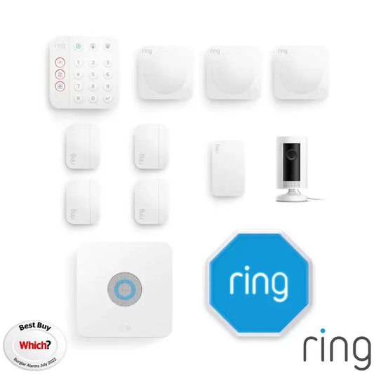 Ring 11pc Alarm Starter Kit Including Outdoor Siren with Indoor Camera