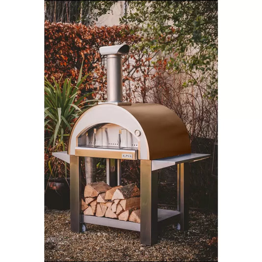 Alpha Pro Grande Wood-Fired Pizza Oven Bundle in Antique Copper + Cover