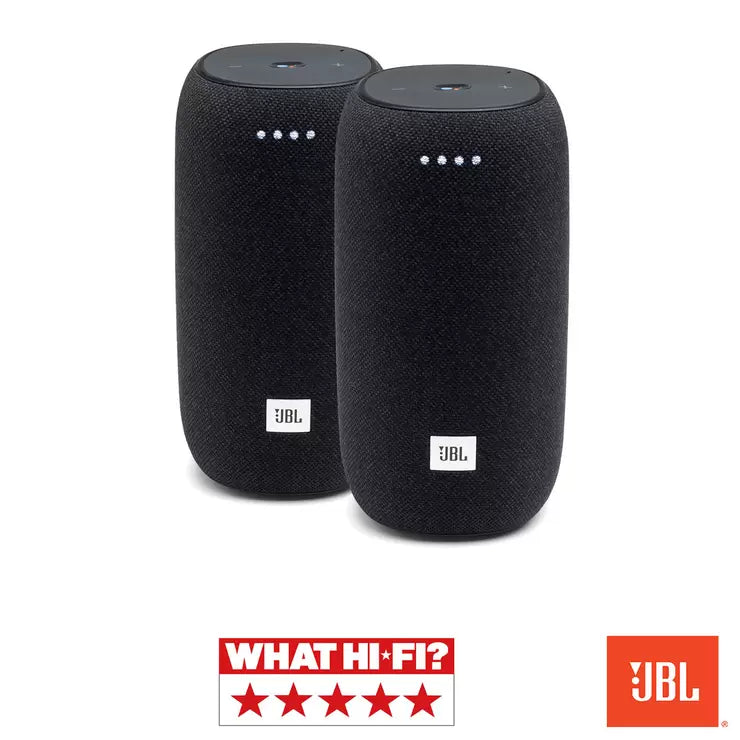 JBL Link Portable Smart Speaker in Black - Twin Pack