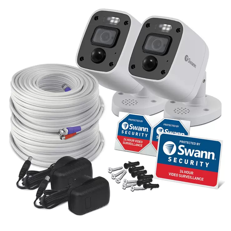Swann 16 Channel 2TB DVR Recorder with 8 x 4K Ultra HD Enforcer™ Bullet Cameras, SWDVR-165580H-EU & SWPRO-4KMQBPK2-EU