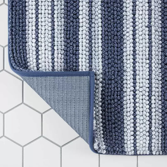 Nubby Spa Bath Mat in Blue, 56 x 91 cm