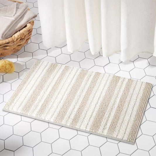 Nubby Spa Bath Mat in Beige, 56 x 91 cm