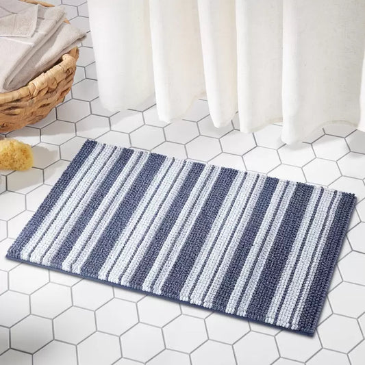 Nubby Spa Bath Mat in Blue, 56 x 91 cm