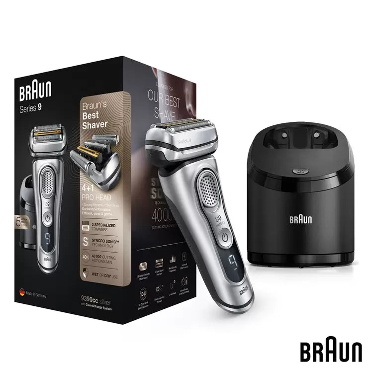 Braun Series 9 Electric Wet & Dry Shaver with Charging Station 9390CC