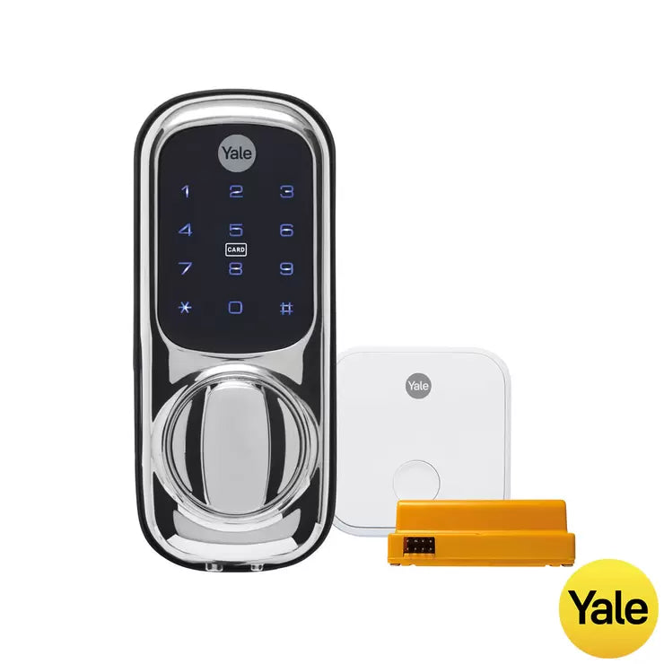Yale Keyless Smart Lock with Connect Kit in Chrome