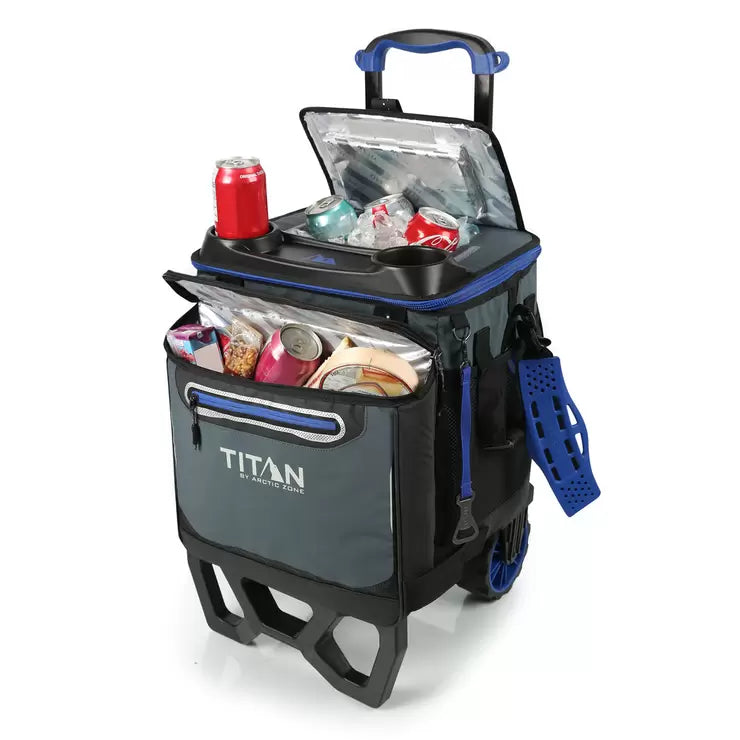Titan 22.5 Litre (23.7 US Quart) 60 Can Cooler with All Terrain Cart