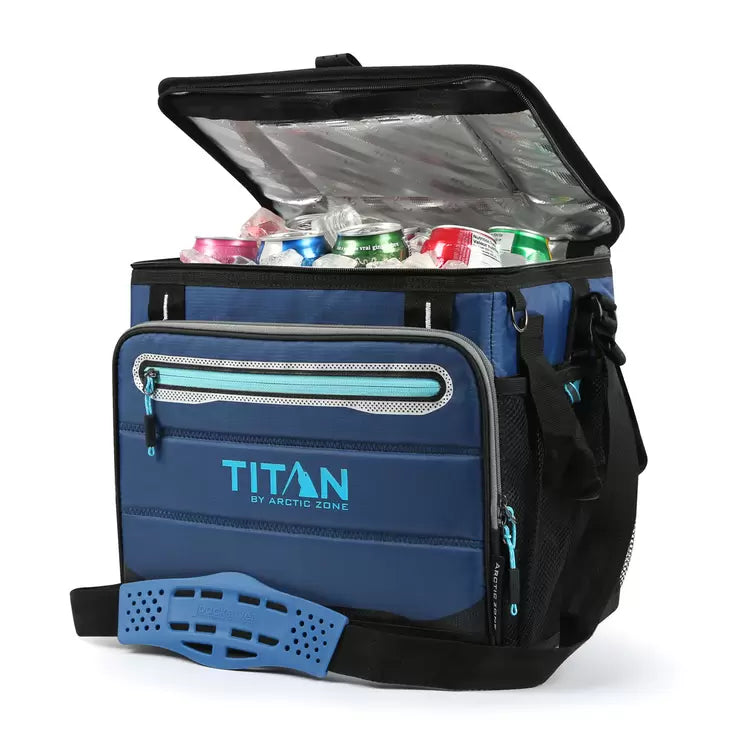 Titan Deep Freeze® 40 Can Collapsible Cooler in Blue