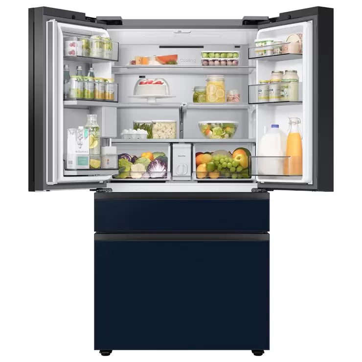 Samsung Bespoke RF23BB860EQN/EU Multidoor Fridge Freezer with Beverage Center™, E Rated in Metal Navy