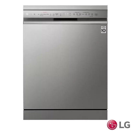 LG DF222FPS, 14 Places Setting, TrueSteam™, QuadWash™ Dishwasher, E Rated in Stainless Steel