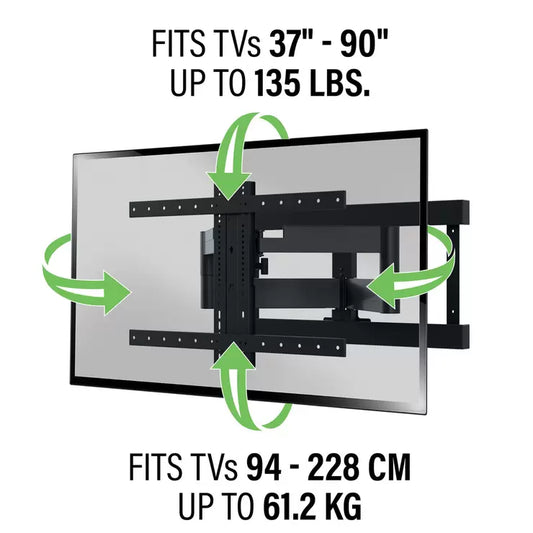 Sanus Preferred 37-90 Inch Full Motion Large TV Wall Mount, SLF428-B2