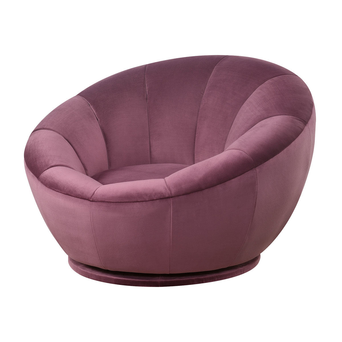 True Innovations Purple Velvet Swivel Chair