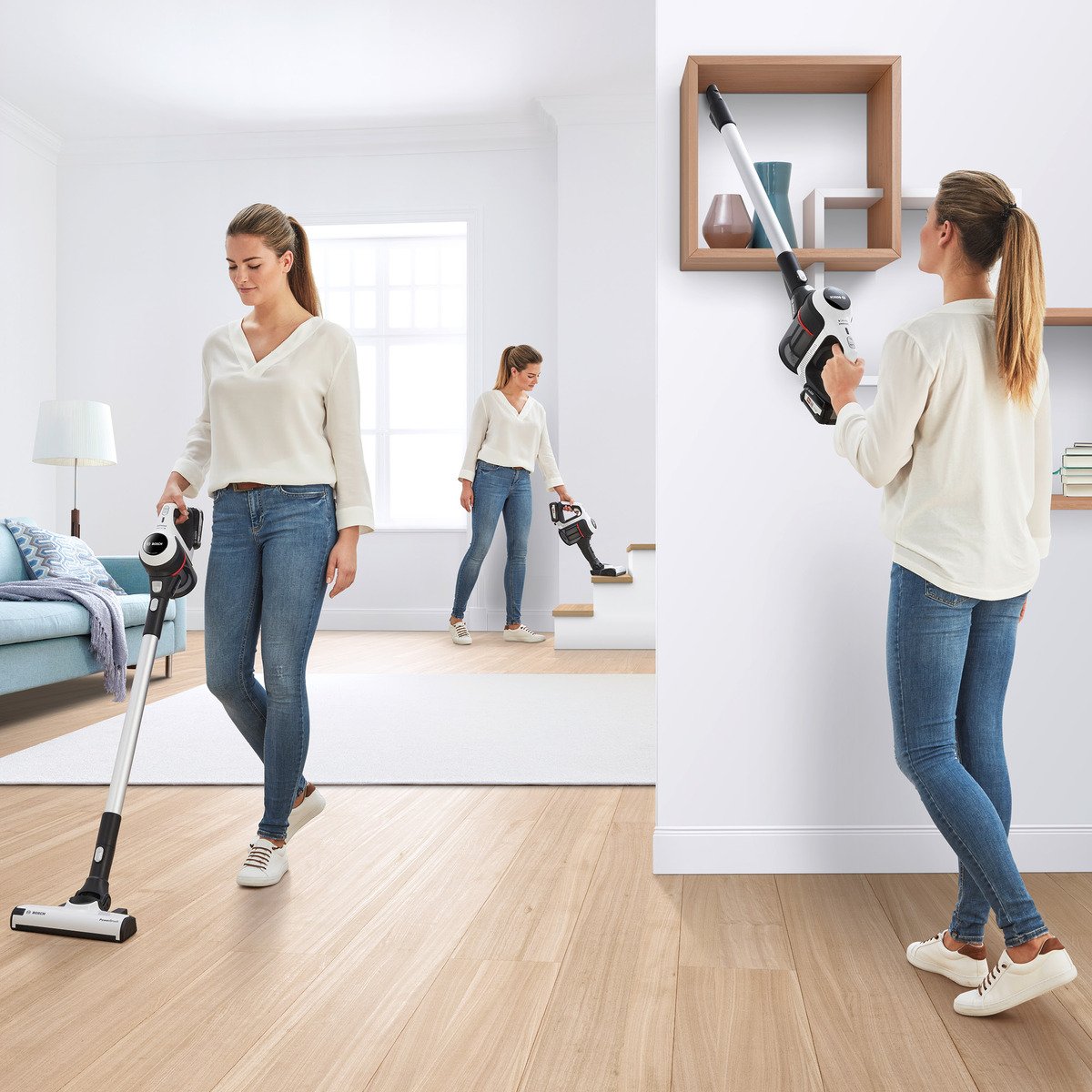 Bosch Serie 6 Unlimited ProHome Vacuum Cleaner, White BCS611GB