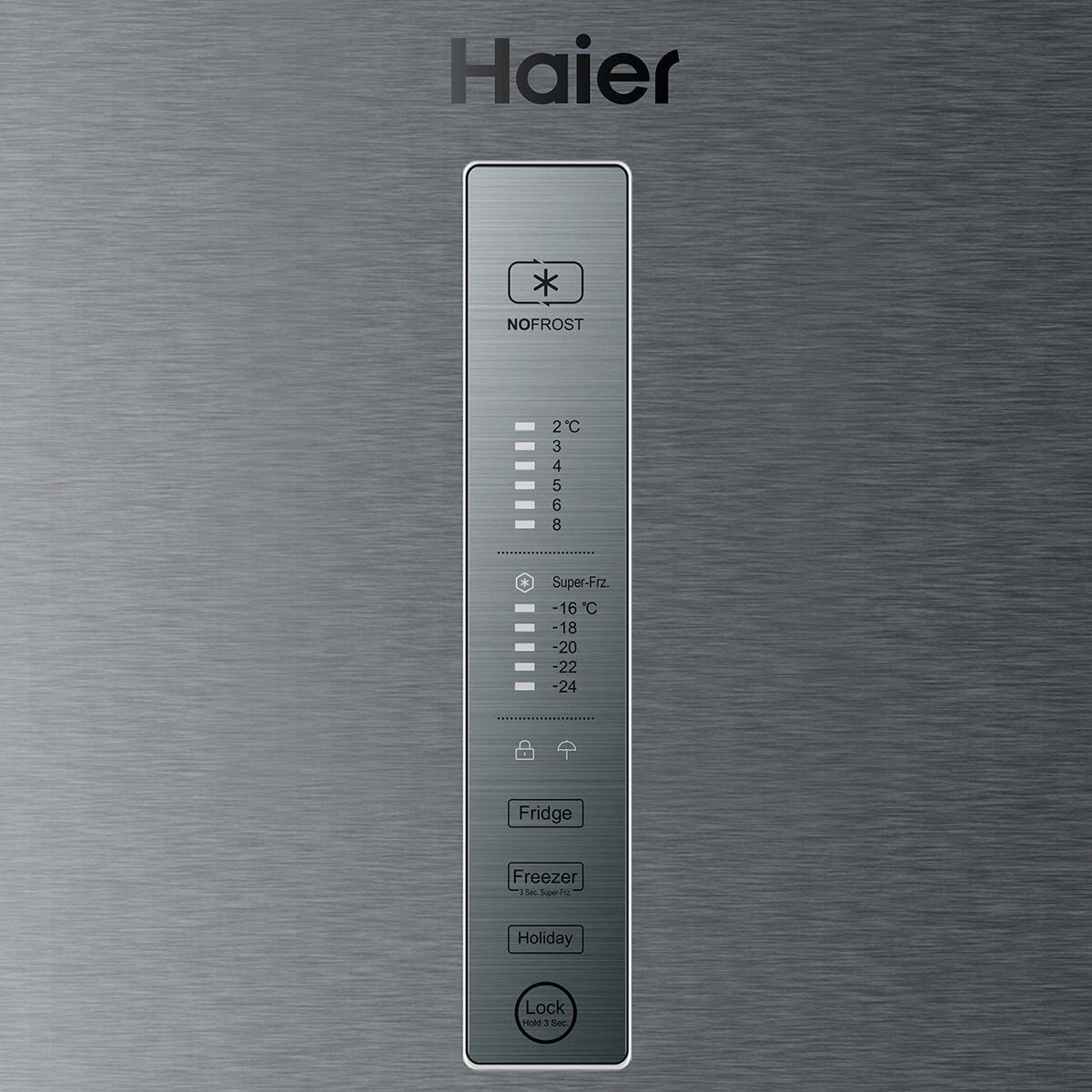 Haier HCTR3619FNMG, Fridge Freezer, F Rated in Platinum Inox