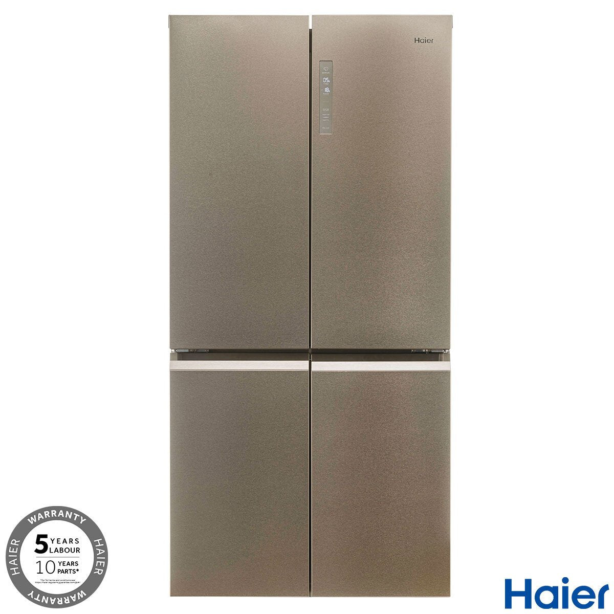 Haier HCR5919FOPG, Multidoor Fridge Freezer, F Rated in Grey