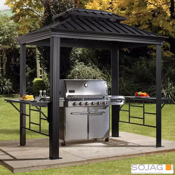 Sojag Messina 6ft x 8ft (1.82 x 2.43m) BBQ Grill Shelter with Galvanised Steel Roof