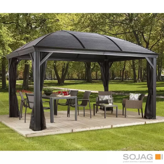 Sojag Moreno 10ft x 16ft (2.89 x 4.74m) Aluminium Frame Sun Shelter with Galvanised Steel Roof + Insect Netting