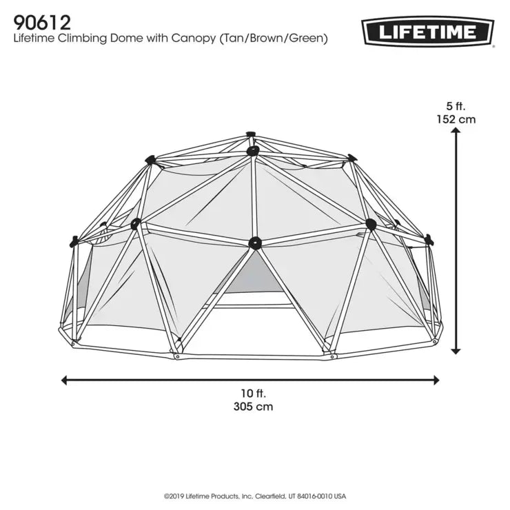 Lifetime Earthtone Dome Climber with Canopy (3-10 Years)