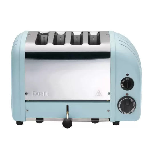 Dualit 4 Slot Classic Toaster With Sandwich Cage, Glacier Blue 40594