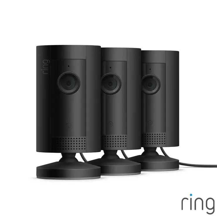 Ring Wired Indoor Camera in Black - 3 Pack