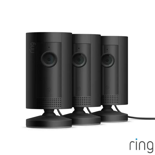 Ring Wired Indoor Camera in Black - 3 Pack