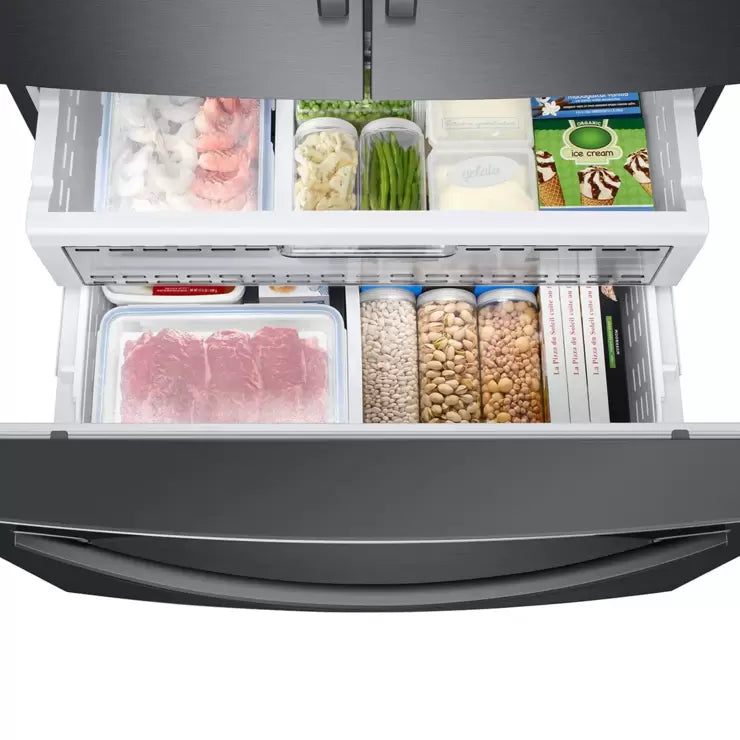 Samsung RF23R62E3B1/EU, Multidoor Fridge Freezer F Rated in Black