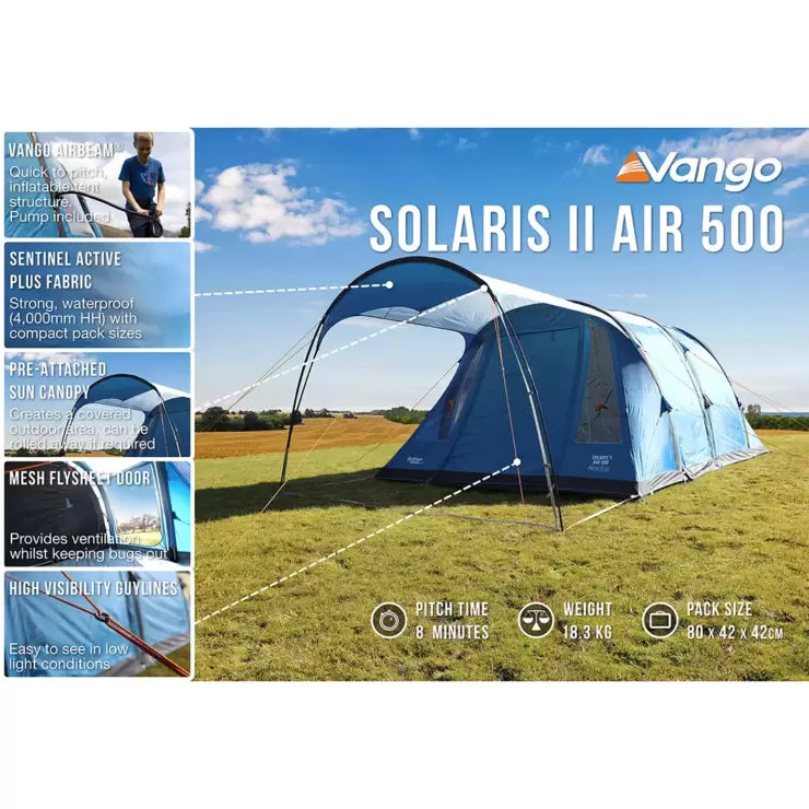 Vango Solaris II 500 AirBeam® 5 Person Family Tent