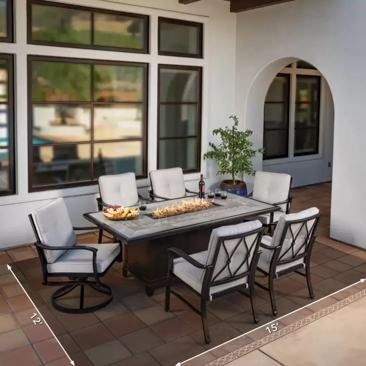 Sunvilla 7 piece sling dining patio set deals