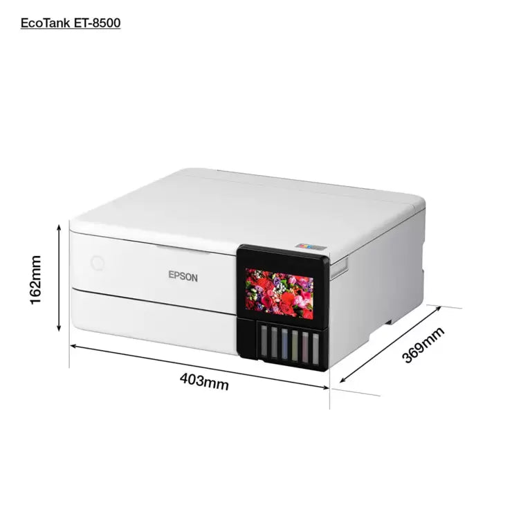 Epson EcoTank ET-8500 A4 All-in-One WiFi Photo Printer With Wireless 6 Colour Multifunction