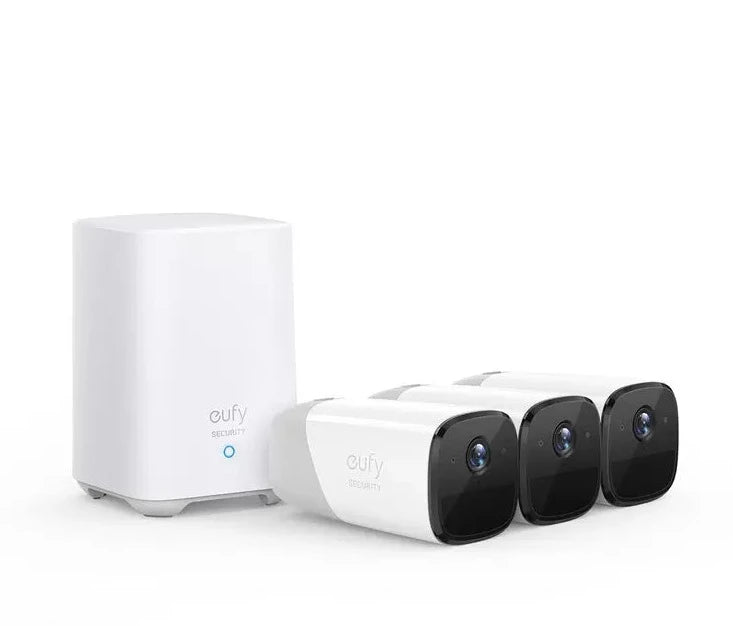 EufyCam 2 1080p - 3 Camera Kit with HomeBase 2