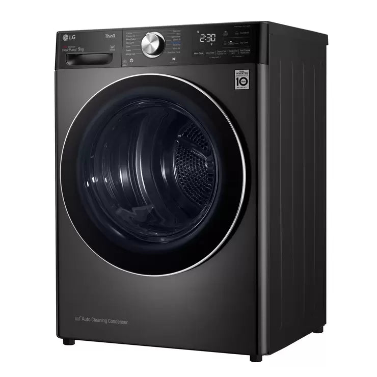 LG FDV1109B, 9kg, Heat Pump Tumble Dryer, A+++ in Black Steel