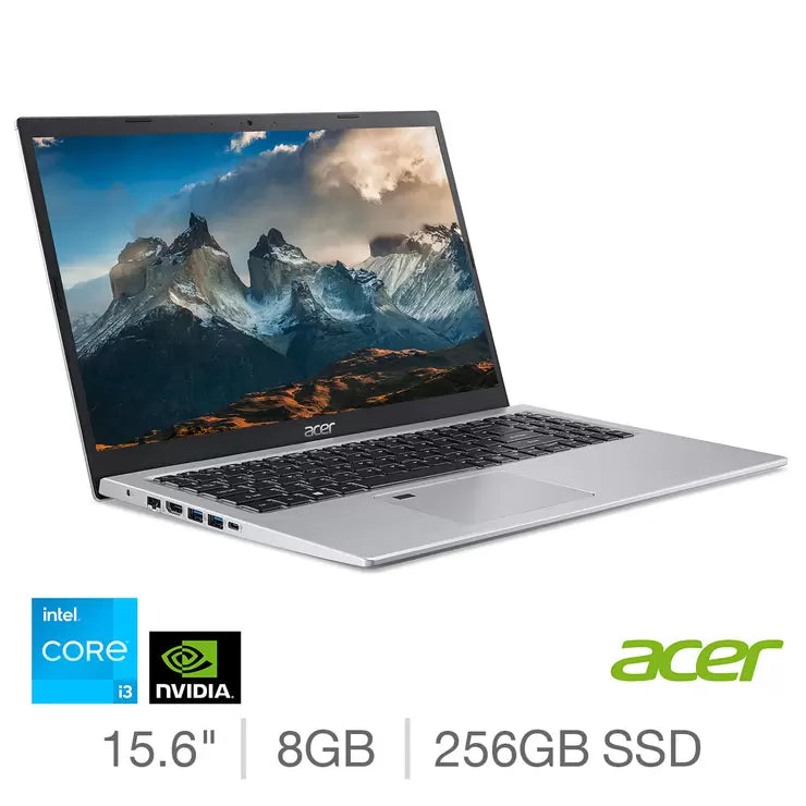 Acer Aspire 5, Intel Core i3, 8GB RAM, 256GB SSD, NVIDIA GeForce MX450, 15.6 Inch Laptop, NX.AT1EK.00B