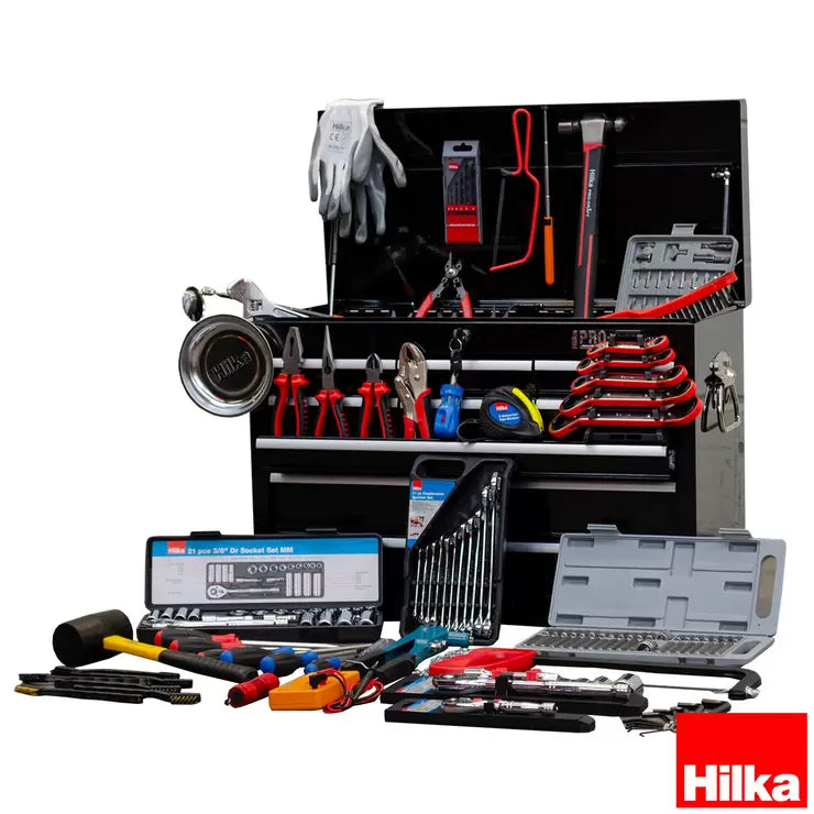 Hilka 304 Piece Tool Kit with Heavy Duty 9 Drawer Tool Chest