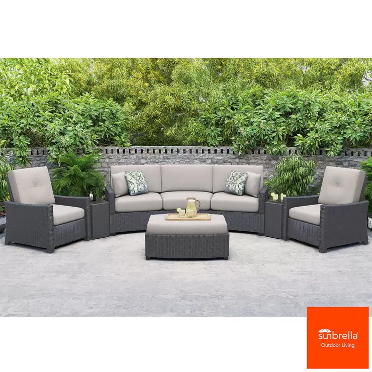Pacific Casual Stevens Point 6 Piece Woven Deep Seating Patio Set