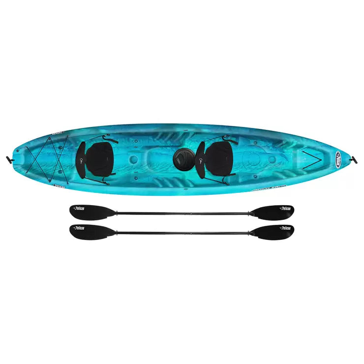 Pelican™ Rustler 13ft (396 cm) Sit-On 2 Person 130T Tandem Kayak with 2 Paddles