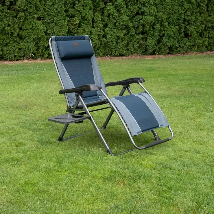 Timber Ridge Zero Gravity Folding Lounger with Side Table